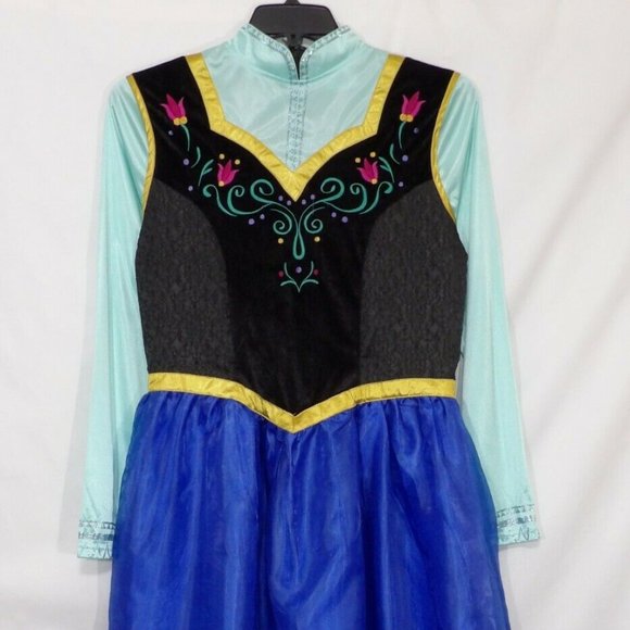 Halloween Costume Girl's Kid / Youth FROZEN Princess Anna Blue Full Tulle Skirt. - Picture 3 of 16